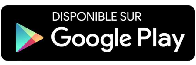 Bouton de téléchargement de l'appli mobile Google play