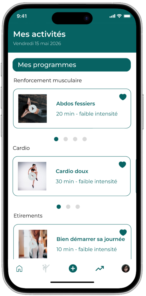 Application mobile mes activités